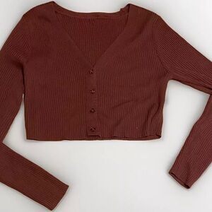 H&M Rib-knit Rose cardigan